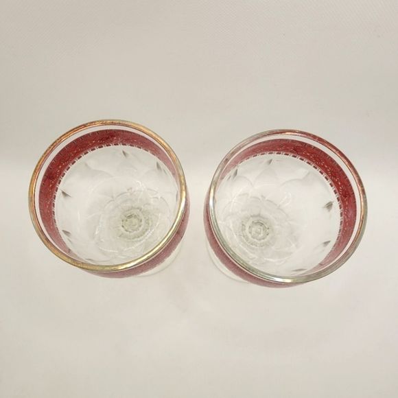 Kings Crown Vintage Ukrainian Wine Goblets Set of 2 Glasses - Picture 5 of 15